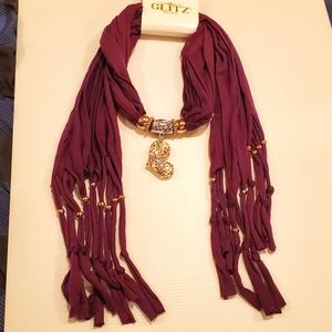 Glitz to Go Jeweled Purple Scarf 💜